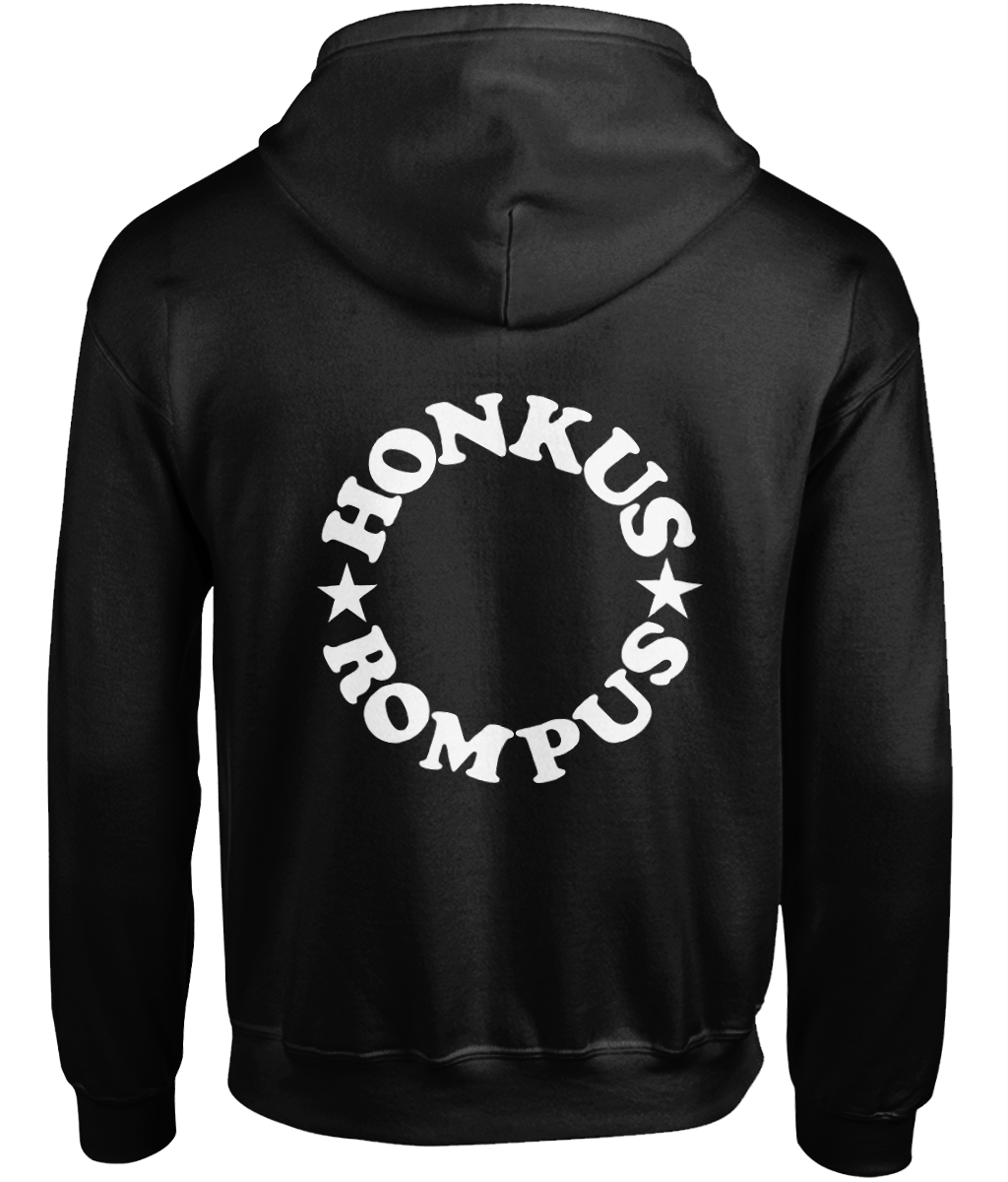 Honkus Rompus Hoody - Classic White Print Zip Twofer